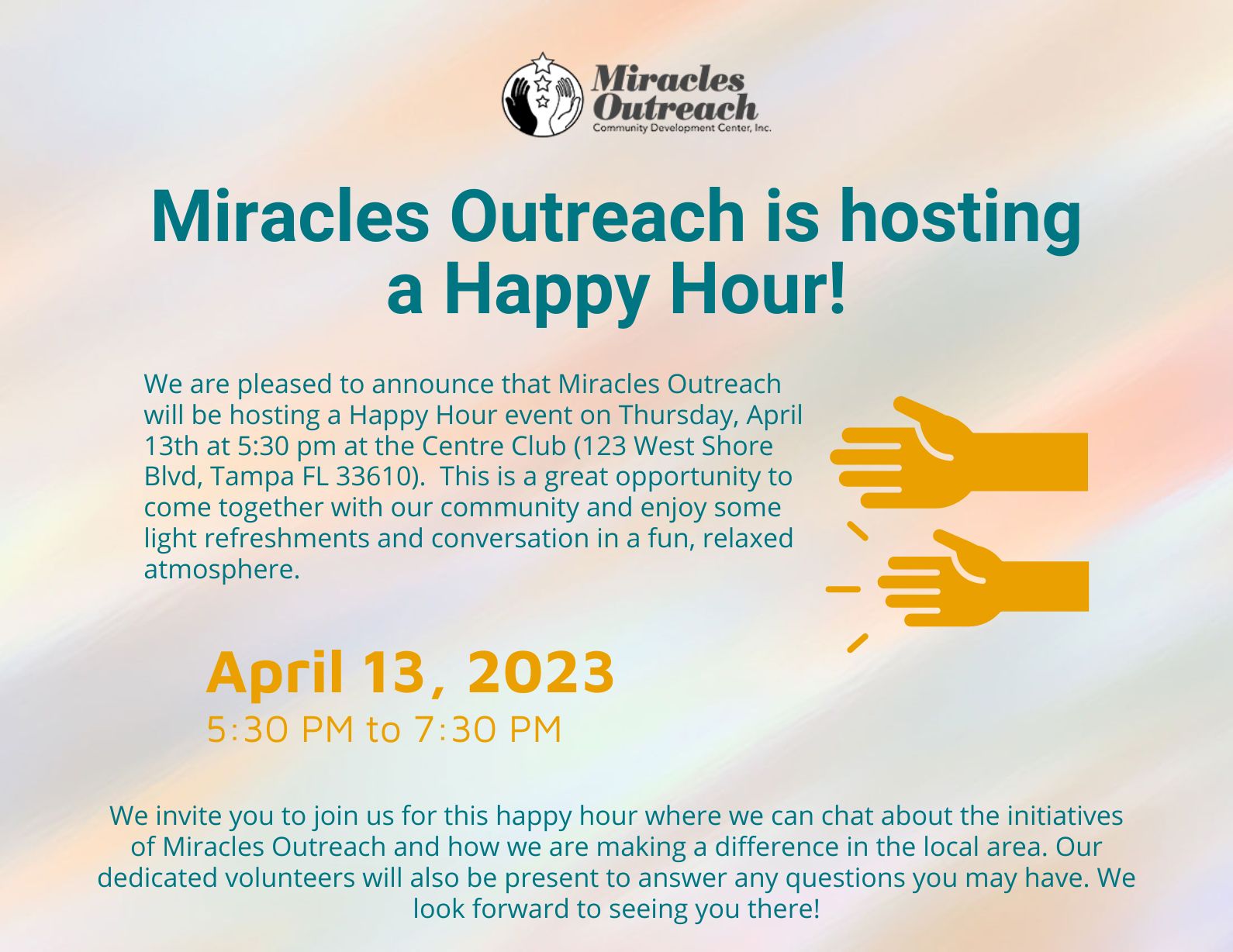 Miracles Outreach is hosting a Happy Hour! (1)